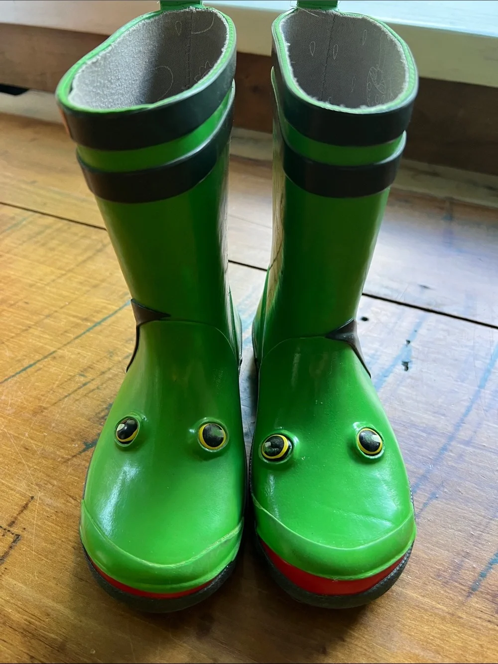 Kidorable Green Frog Rain Boots Size C10 or 10T